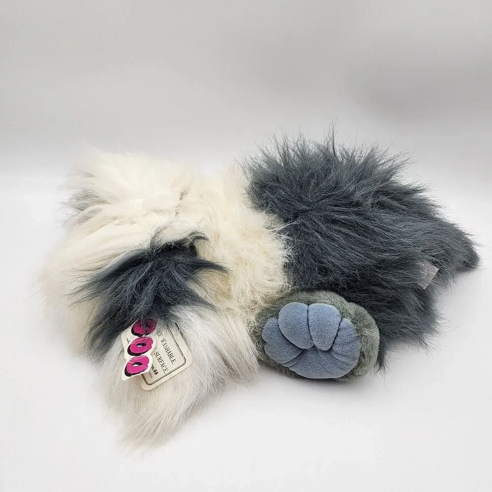 Vintage SHEEP DOG‎ Ganz Heritage Collection GOOGLES White Gray Plush 16